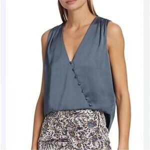 Lagoon Blue Sleeveless Rahi Top NWT $298, Size 4